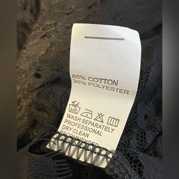 Yomoko Lace Dress Black Maxi M - Picture 8 of 8